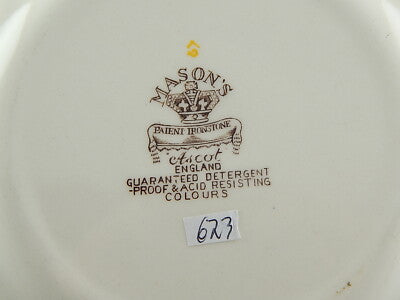 ANTICO PIATTO CM 20 PORCELLANA CERAMICA INGLESE MASON'S DECORO ASCOT