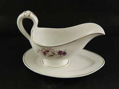 ANTICA HAVILAND LIMOGES SALSIERA PORCELLANA FINE 800 ART NOUVEAU DECORO FIORI