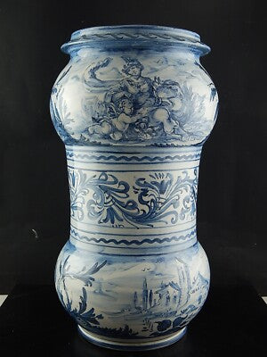 PORTA OMBRELLI BASTONI CERAMICA TORNIO DECORATO MANO ALBISOLA GIUSEPPE MAZZOTTI