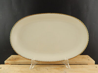 ANTICO 1950 ROCAILLE VASSOIO OVALE PORCELLANA AVORIO ORO WINTERLING BAVARIA