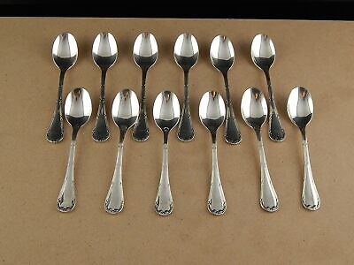 VINTAGE SET 12 CUCCHIAINI ARGENTATI SILVER PLATE NODO D'AMORE CM. 15