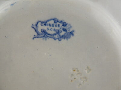 ANTICO PIATTO PORCELLANA SOCIETA' CERAMICA RICHARD CHINESE DIPINTO 1870 MILANO #