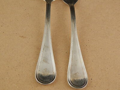 VINTAGE 1 CUCCHIAIO 1 FORCHETTA TAVOLA ARGENTATE BAGNO ARGENTO SANT'ANDREA