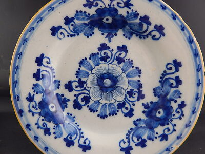 ANTICO PREZIOSO RARISSIMO PIATTO CERAMICA DELFT INIZIO XVIII SECOLO MUSEALE 8234