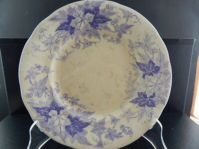 ANTICO PIATTO CERAMICA SARREGUEMINES U&C BRYONIA VIOLA FINE 1800 ART NOUVEAU 933