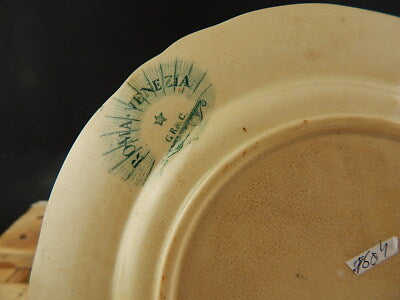 ANTICO PIATTO RISORGIMENTO CERAMICA GIULIO RICHARD REGG ZUAVI A MELEGNANO