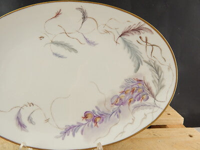 VINTAGE WINTERLING VASSOIO PIATTO OVALE PORTATA PORCELLANA DIPINTO A MANO