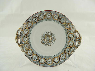 ANTICO PIATTO VASSOIO CERAMICA POTTERY INGLESE MINTON 1850 POMPEIAN BORDER TRAY