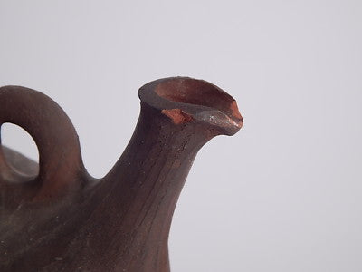 VINTAGE BOLLITORE TEIERA CERAMICA TERRACOTTA HAND-MADE FAIENCE TEA POT KETTLE