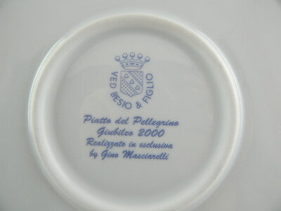 COLLEZIONE CERAMICA VEDOVA BESIO G. MASCIARELLI PIATTO PELLEGRINO GIUBILEO 2000