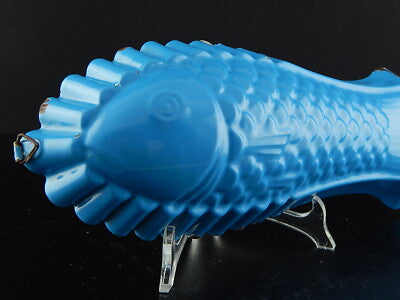 ANTICA FORMELLA PESCE METALLO SMALTATO DECORATIVO SHABBY CHIC KITCHEN COLLECTION