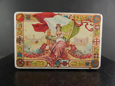 VINTAGE RIPRODUZIONE DA ARCHIVIO STORICO LAZZARONI SCATOLA LATTA PUBBLICITARIO