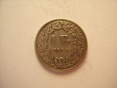 1 FRANCO CONFEDERATIO HELVETICA ARGENTO 1914