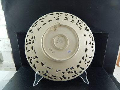 ANTICO PIATTO A.C.F. ARTISTICA CERAMICA FIORENTINA CAPODIMONTE POLICROMO PUTTI