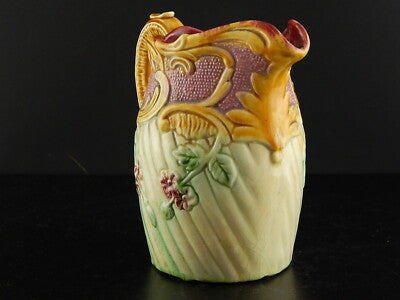 ANTICA ART NOUVEAU BROCCA CARAFFA BARBOTINE CERAMICA STILE D’ONNAING FRANCIA