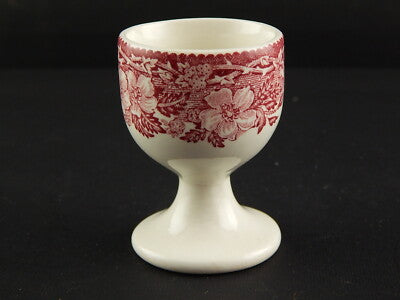 ANTICO PORTA UOVO SEMI-PORCELLANA INGLESE WEDGWOOD WOODLAND ROSSO