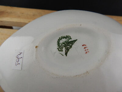 ANTICA SALSIERA CON COPERCHIO CERAMICA VERBANUM STONE LAVENO GHIRLANDE ROSELLINE