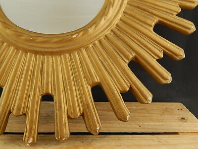 ANTICA AUTENTICA RARA SPECCHIERA SOLEIL CORNICE GESSO DORATA