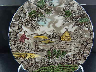 VINTAGE CERAMICA SERVIZIO DESSERT 13 PZ THE HUNTER MYOTT ENGLAND IL CACCIATORE