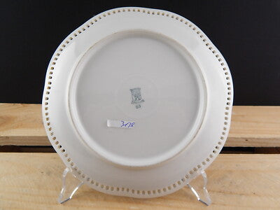 ANTICO ART NOUVEAU PREZIOSO PIATTO TRAFORATO PORCELLANA SCHUMANN 1920 BAVARIA #