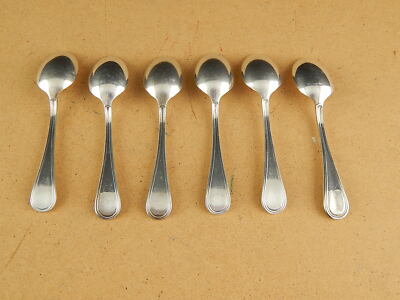 VINTAGE 6 CUCCHIAINI ARGENTATI BAGNO ARGENTO SILVER PLATED SANT'ANDREA CM. 14,5