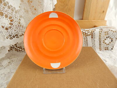 ANTICO ART DECO RARO SET TÈ ARANCIO CERAMICA LOMBARDA MARCHIO ELEFANTINO MUSEO