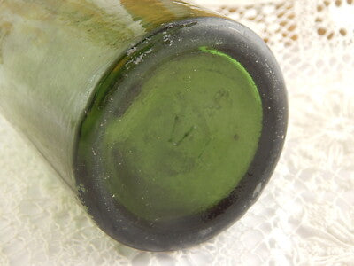 ANTICA RARA BOTTIGLIA VETRO DOPPIO SPESSORE VERDE BIRRA AOSTA PUBBLICITARIO