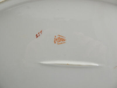 ART NOUVEAU ANTICO PIATTO OVALE VASSOIO CERAMICA RICHARD NON TI SCORDAR DI ME#