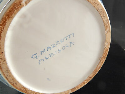 PORTA OMBRELLI BASTONI CERAMICA TORNIO DECORATO MANO ALBISOLA GIUSEPPE MAZZOTTI