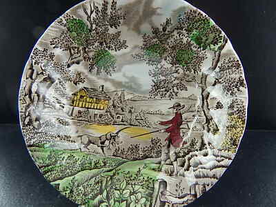 VINTAGE CERAMICA SERVIZIO DESSERT 13 PZ THE HUNTER MYOTT ENGLAND IL CACCIATORE