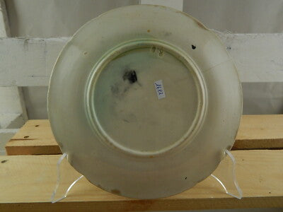 ANTICO PIATTO CERAMICA MAIOLICA BARBOTINE 1800 ART NOUVEAU MANIFATTURA FRANCESE