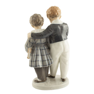 STATUINA PORCELLANA ROYAL COPENHAGEN "In Volo Verso l'America" 1761 ORIGINALE PR