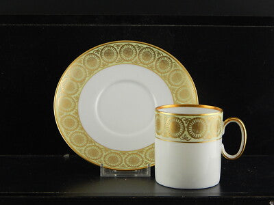 TAZZA PORCELLANA BIANCA VERDE E ORO ROSENTHAL THOMAS IVORY BAVARIA STILE IMPERO