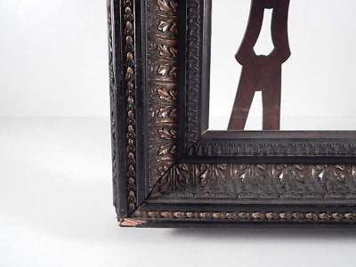 ANTICA CORNICE PORTAFOTO LEGNO MASSELLO FREGI DORATI BIEDERMEIER FRAME