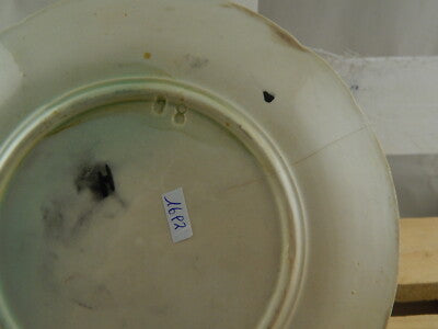 ANTICO PIATTO CERAMICA MAIOLICA BARBOTINE 1800 ART NOUVEAU MANIFATTURA FRANCESE