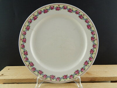 ANTICO RARO PIATTO FINE 800 CERAMICA LOMBARDA ELEFANTINO GHIRLANDA ROSELLINE