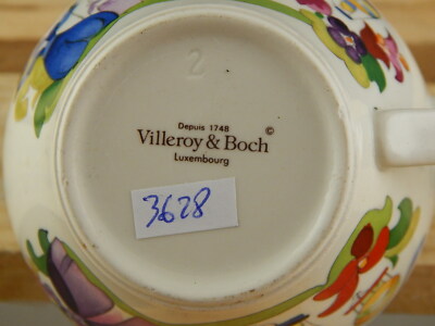 VINTAGE PORCELLANA VILLEROY&BOCH TAZZA DISEGNO MONGOLFIERA