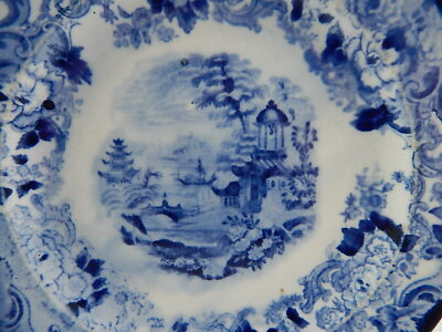 ANTICO PIATTO PORCELLANA SOCIETA' CERAMICA RICHARD CHINESE DIPINTO 1870 MILANO