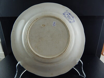 ANTICO PIATTO CERAMICA SARREGUEMINES U&C BRYONIA VIOLA FINE 1800 ART NOUVEAU 932