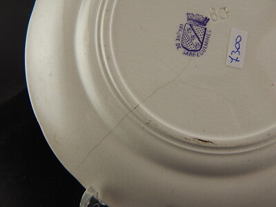 ANTICO PIATTO CERAMICA SARREGUEMINES 1800 LA CORRIDA PASSES DE LA MULETAS