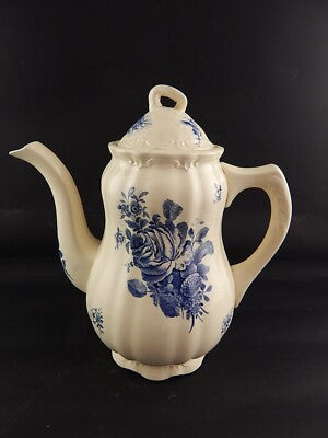 ART NOUVEAU ANTICA CAFFETTIERA CERAMICA BOCH FRERES LA LOUVRIERE DECORO RHODIA