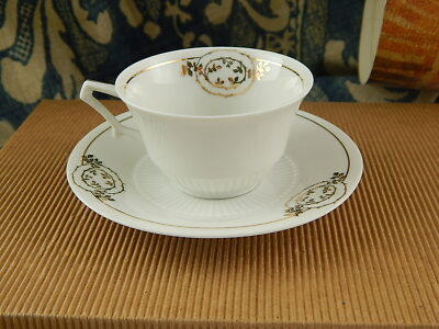 ANTICO PREZIOSO SET CAFFE’ PORCELLANA BIANCA ORO SCHUMANN 1920 BAVARIA LIBERTY