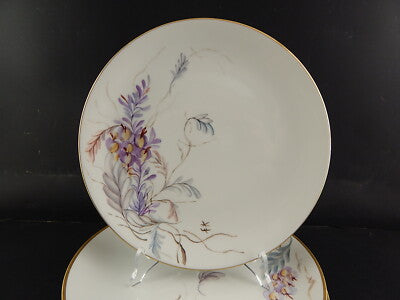 VINTAGE WUNSIEDEL BAVARIA PORCELLANA SERVIZIO TAVOLA 6 PIATTI PIANI DIPINTI MANO