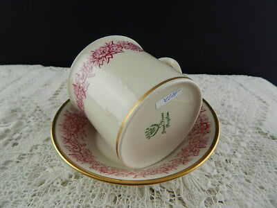 ANTICA PREZIOSA PORCELLANA MANIFATTURA TEDESCA GRAND KRONE PORZELLAN TAZZA TÈ