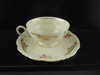 ANTICA ROCAILLE RARA TAZZA TE' PORCELLANA SCHIRNDING BAVARIA TIPO THERESIA