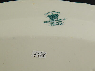 WEDGWOOD&CO TWISTLE ANTICO VASSOIO SEMI-PORCELLANA ART NOUVEAU LIBERTY VERDE