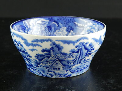 ANTICO SET LATTIERA ZUCCHERIERA ENOCH WOODS & SONS CERAMICA BLU ENGLISH SCENERY