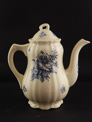 ART NOUVEAU ANTICA CAFFETTIERA CERAMICA BOCH FRERES LA LOUVRIERE DECORO RHODIA