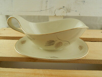 ANTICA SALSIERA PORCELLANA TEDESCA H&CO HEINRICH SELB BAVARIA AVORIO ORO AUTUNNO