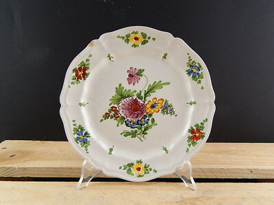 ANTICO 1946 PIATTO CERAMICA IMOLA TECNICA E DECORO SETTECENTO ITALIANO CM 19 #1